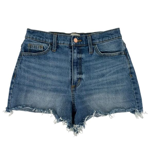 Universal Thread Denim Shorts Highest Rise Shortie Shorts Size 4 Blue Cut Offs - Picture 1 of 7
